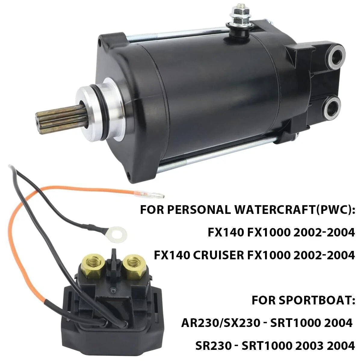 Starter for Yamaha SR230 SRT1000 (2003–2004) with Relay
