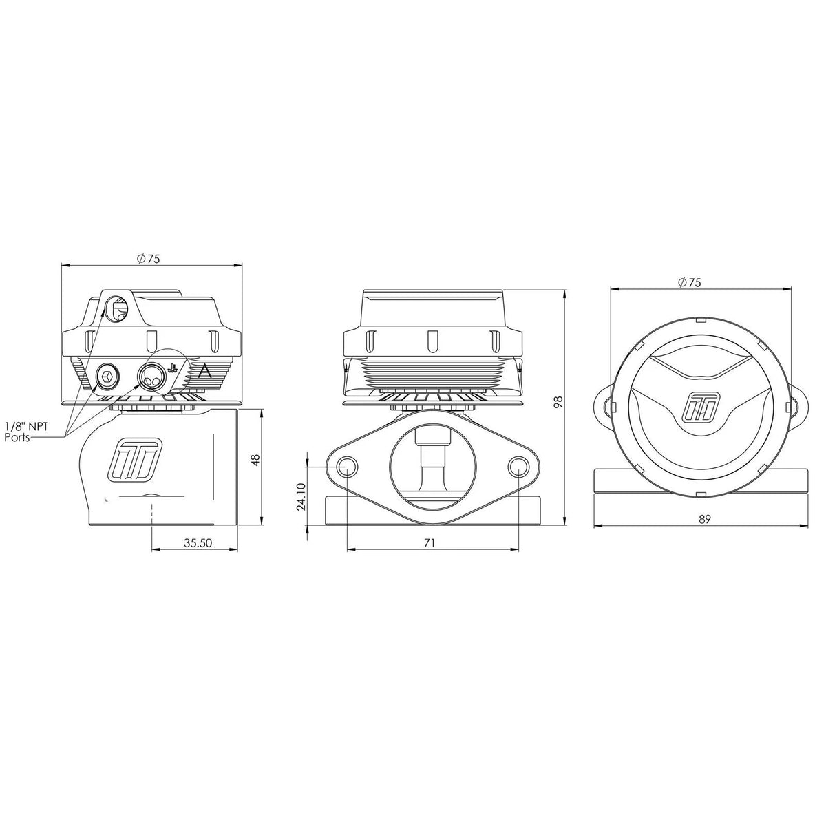 Turbosmart GenV UltraGate38 Wastegate for (TS-0551-1014)