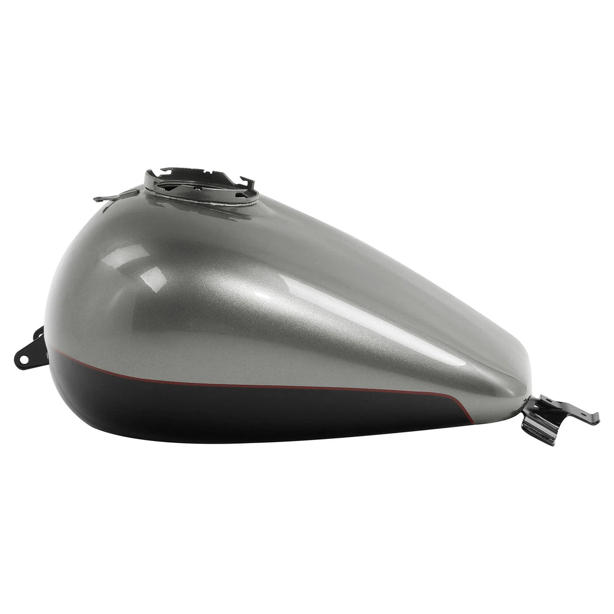 6 Gallon Fuel Gas Tank for Harley Road Glide (2008–2024) Billet Silver/Vivid Black