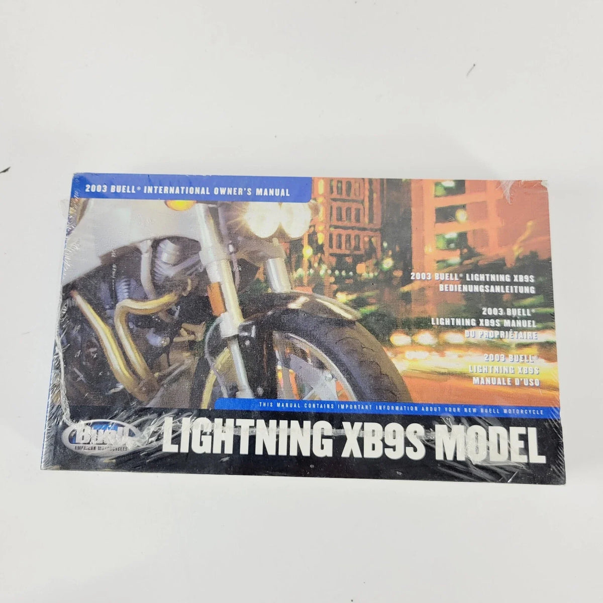 Owner's Manual for Buell XB9S Lightning (2003) 99474-03YI