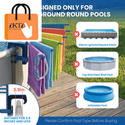 Poolside Towel Rack for Above Ground Round Pools (2010–2023)