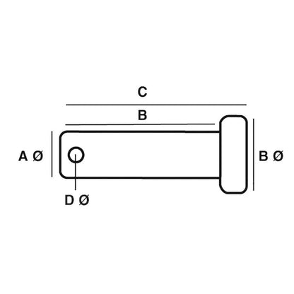 Metric Clevis Pin Ø10mm x 35.50mm for Various Applications
