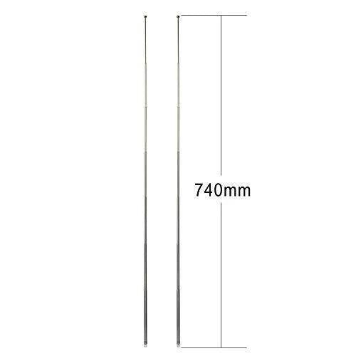 8pc Telescopic Aerial Antenna for TV Radio AM/FM (14-74cm)