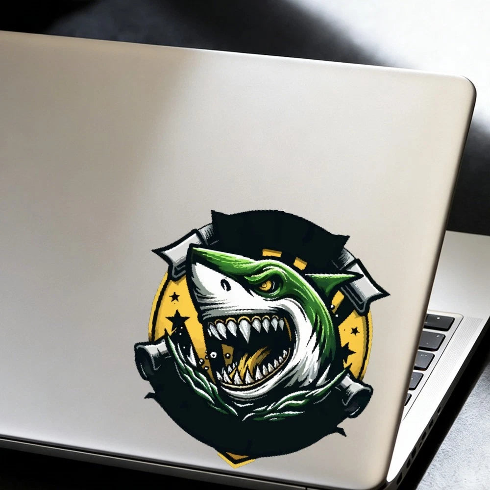 Great White Shark Sticker for Laptop Thermos - Waterproof, Sunproof
