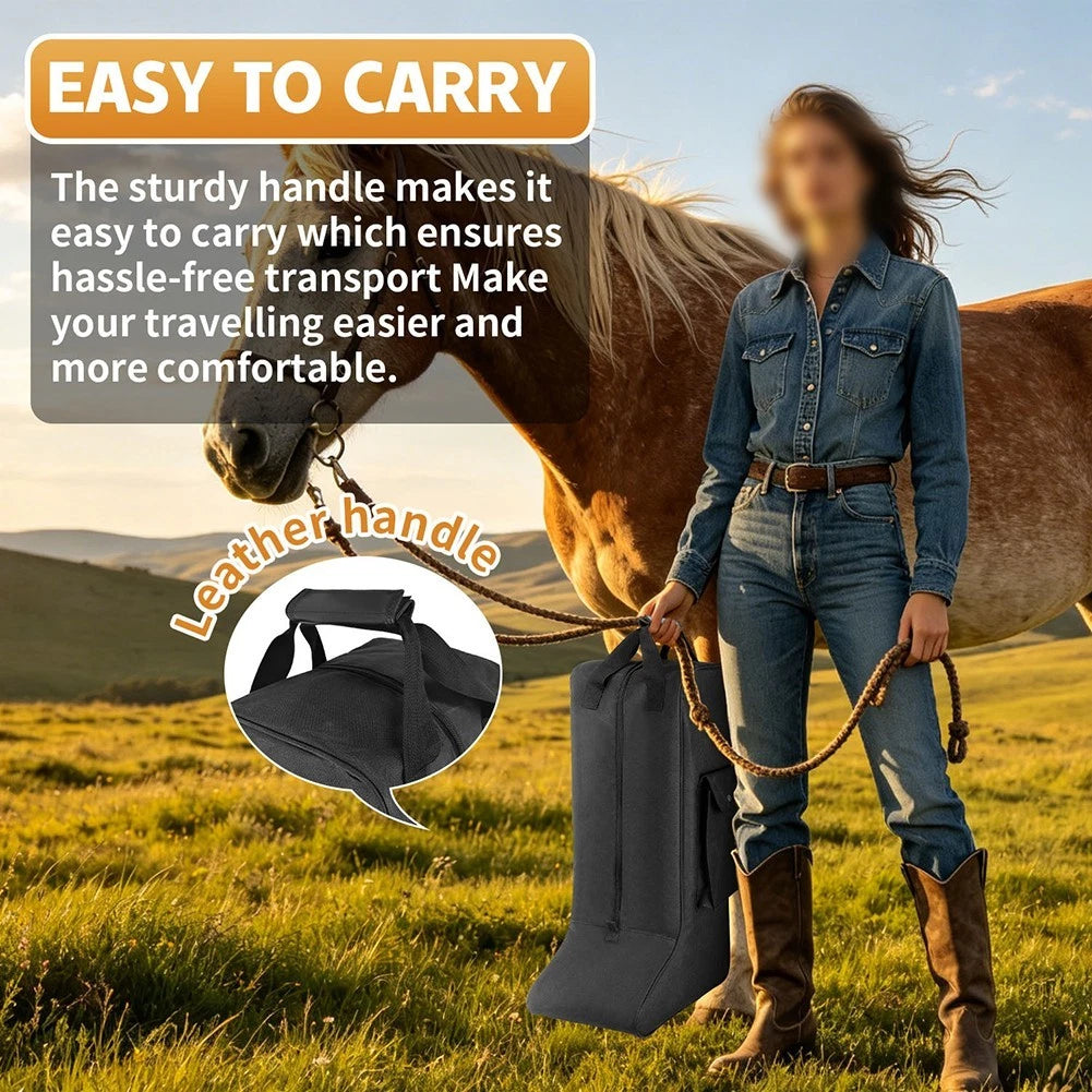 Rugged Oxford Cloth Boot Bag for Tall Riding Boots (56cm x 33.5cm x 21cm)