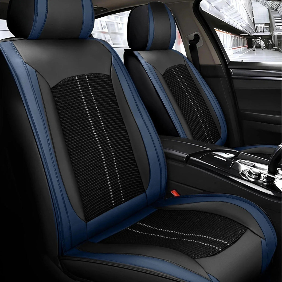 Set of 4 Leather Car Seat Covers for Toyota Tacoma (2016–2023) Blue