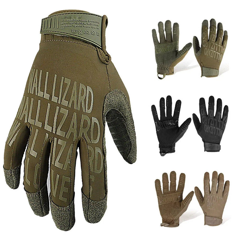 Tactical Touch Screen Full Finger Motorcycle Gloves - Anti Slip, Breathable