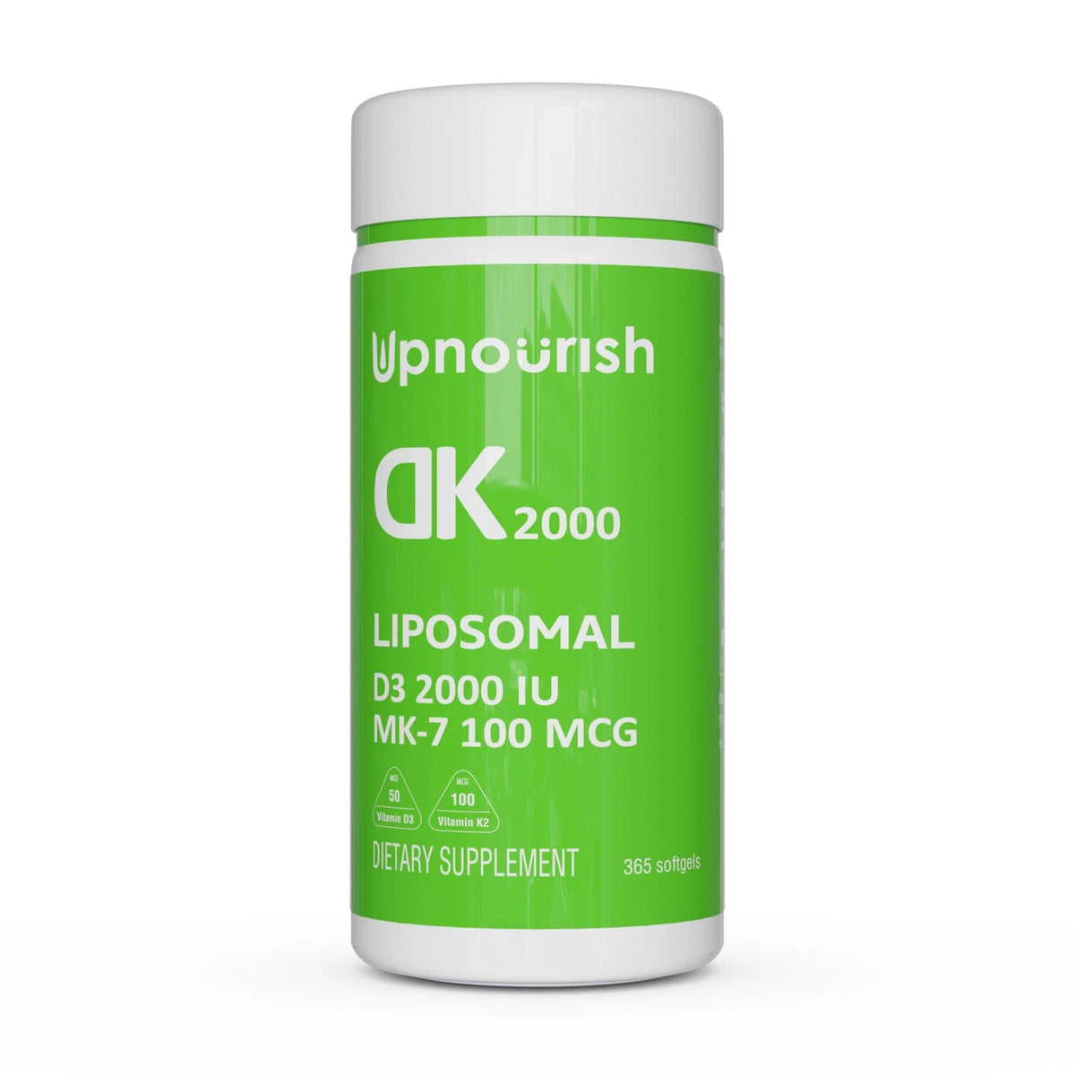 Liposomal Vitamin D3 K2 2000 IU with MK-7 365 Count (Pack of 1)