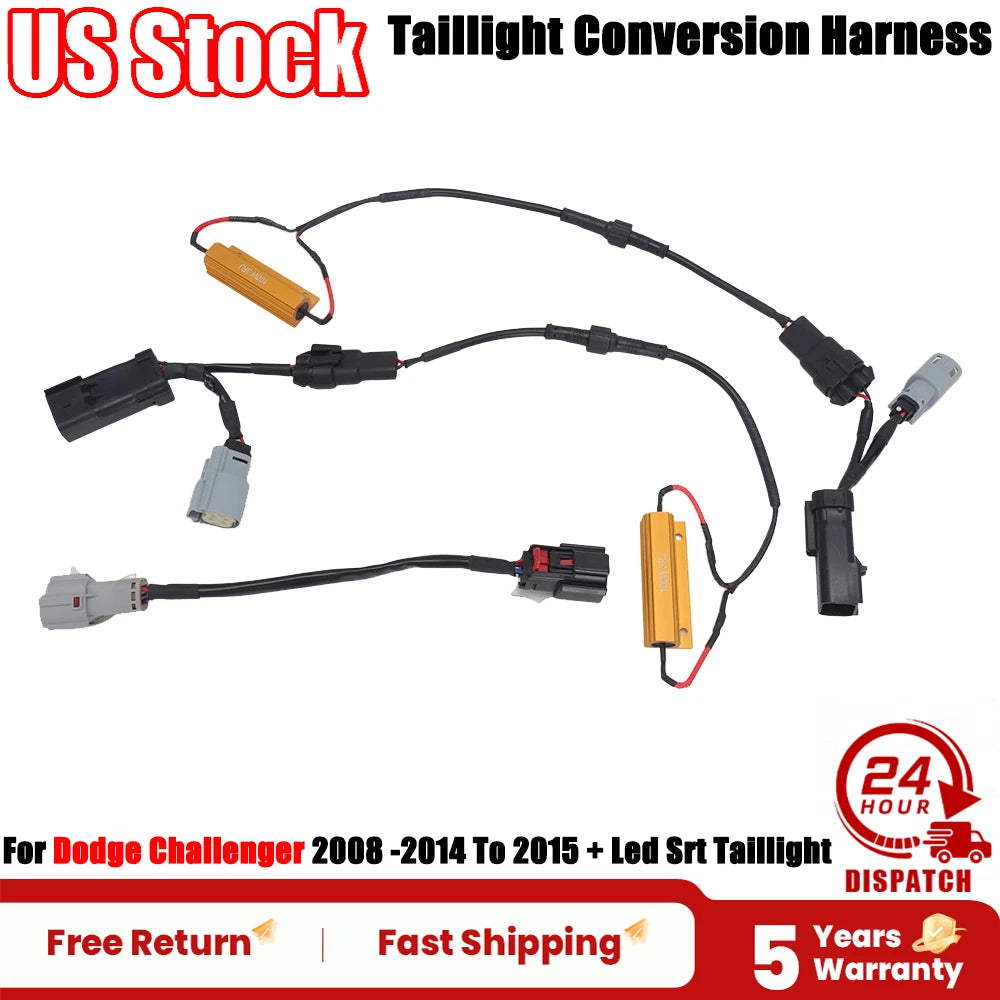 Rear Taillight Conversion Harness for Dodge Challenger (2008–2014) + LED SRT