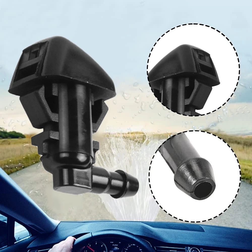 2X Windshield Wiper Washer Nozzle Spray Jet Kit for Car (L-shaped, 2M)
