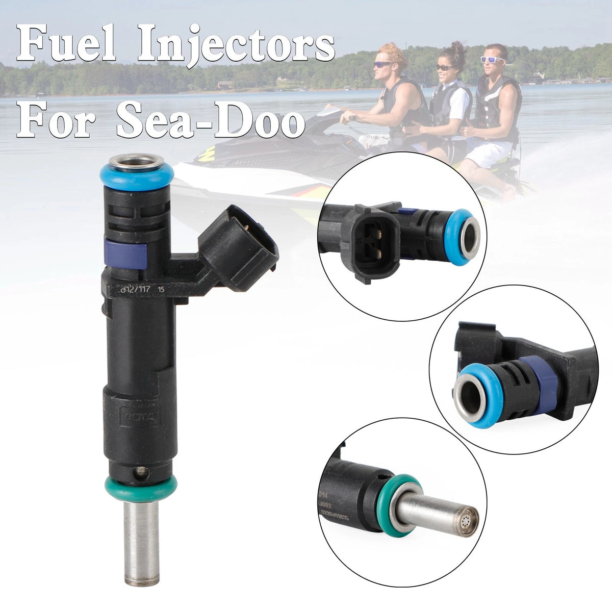 Set of 4 Fuel Injectors for Seadoo GTI 130/SE 130/GTS 130 (2011–2015) M586-A071