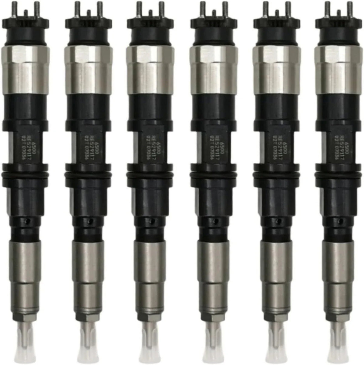 6X Fuel Injector 095000-6500 for John Deere 4045 6068 310K 1010D (2010–2023)