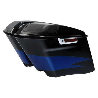 Saddlebags Speaker Lids for Harley CVO Road Glide (2018) - Candy Cobalt/Indigo Ink