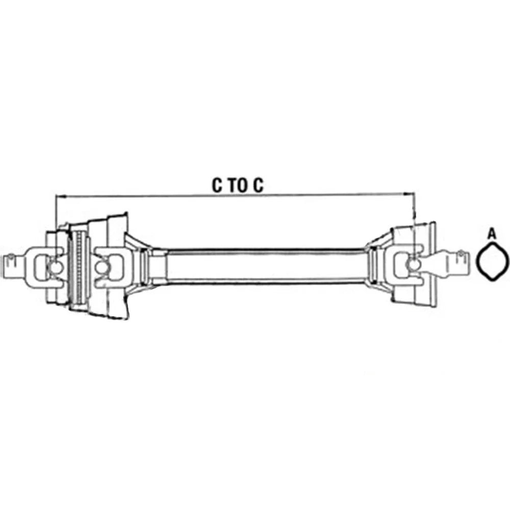 PTO Driveline BW14491 for John Deere Rotary Cutter HX10 1008 1018 1418 (1000 RPM)