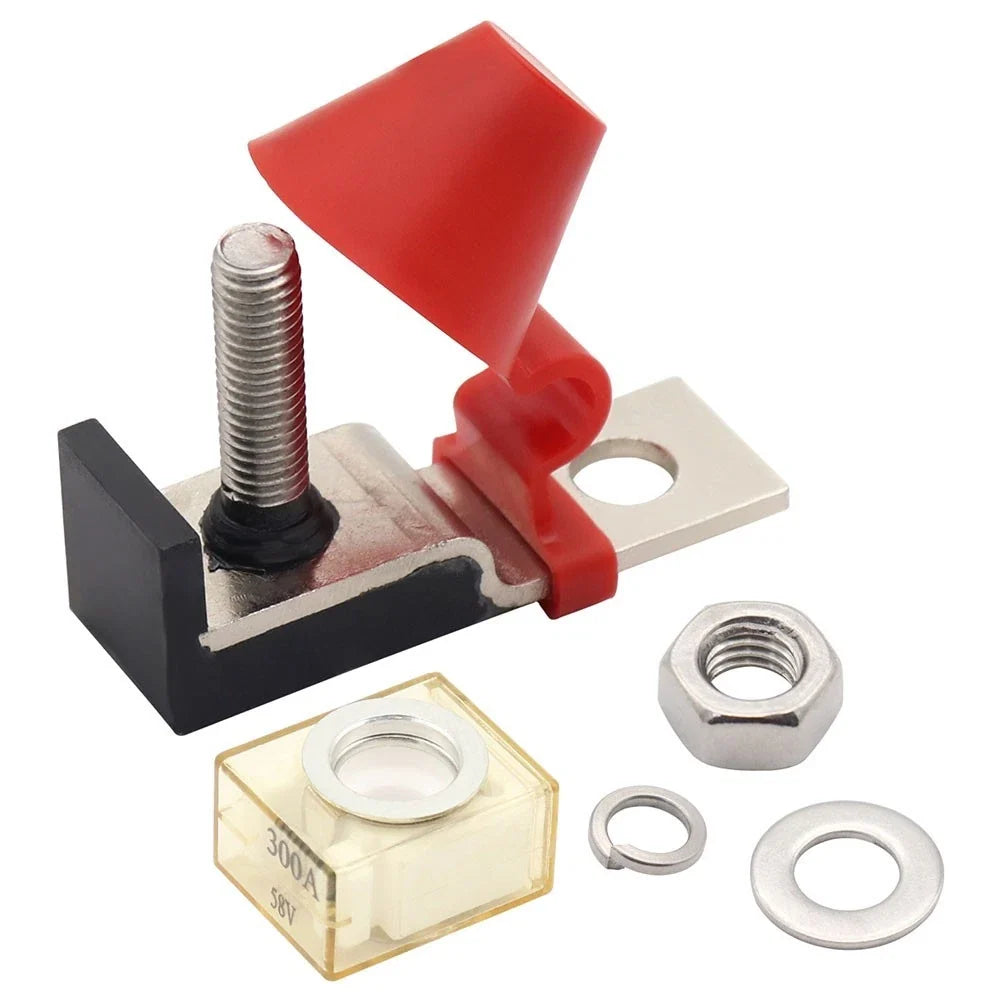 Waterproof M8 Terminal Mount Fuse Block Kit 30A 300A 58V for Cars Boats RVs