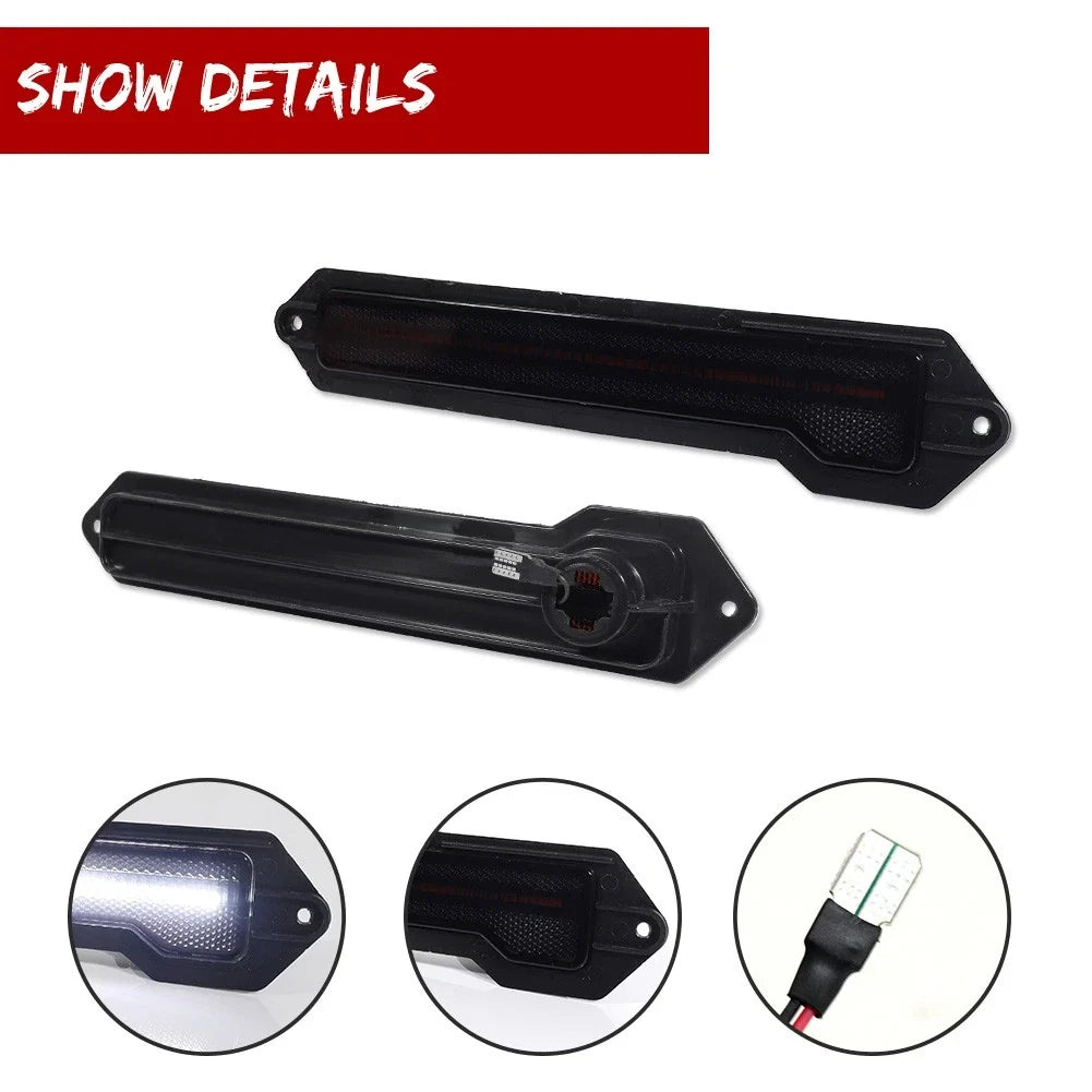 Set of 4 Smoked LED Side Marker Lights for Chevrolet Monte Carlo (1970–1972)