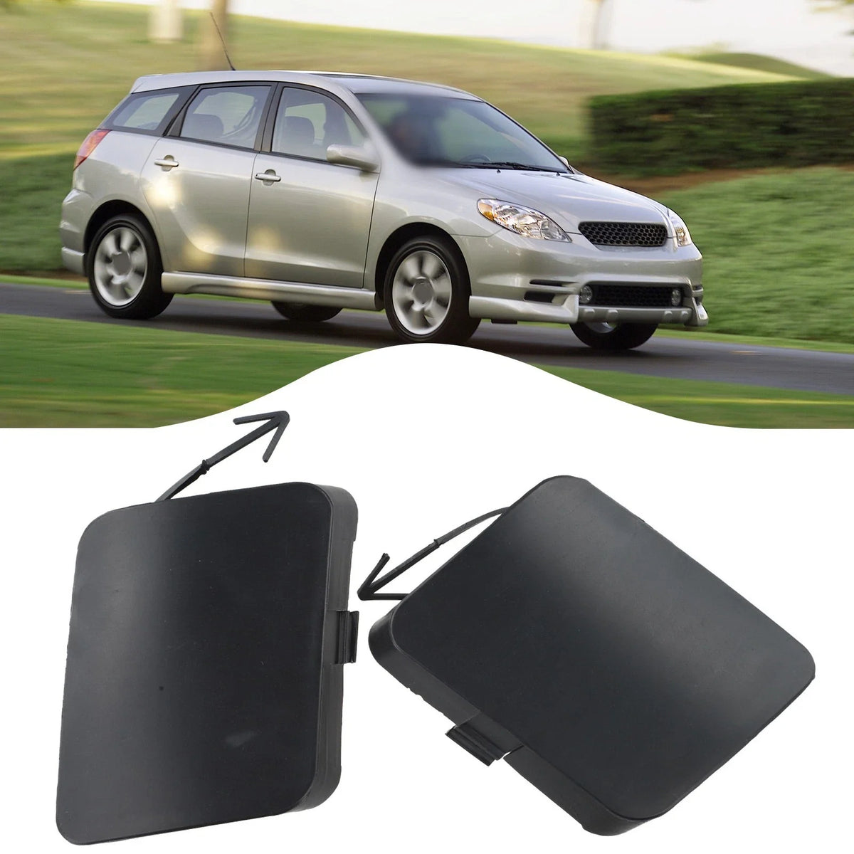 Set of 2 Front Tow Hook Caps for Toyota RAV4 ACA33 (2006–2012)