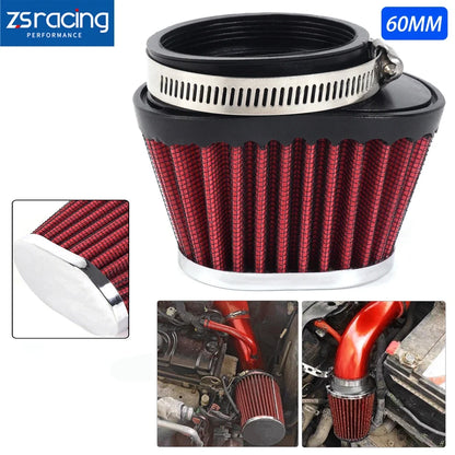 60mm Red Air Filter Pod Cleaner for Dirt Bike ATV Quad Motorcycle (Fit)