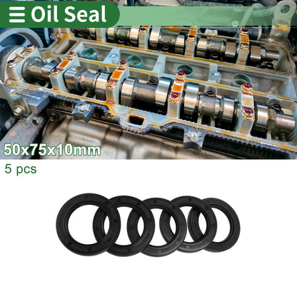 Oil Seal for Rotary Shaft (50x75x10mm) NBR Rubber High Pressure