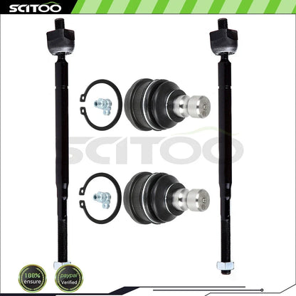 Set of 4 Tie Rod End Ball Joints for Chrysler Sebring Dodge Stratus (2001–2005)