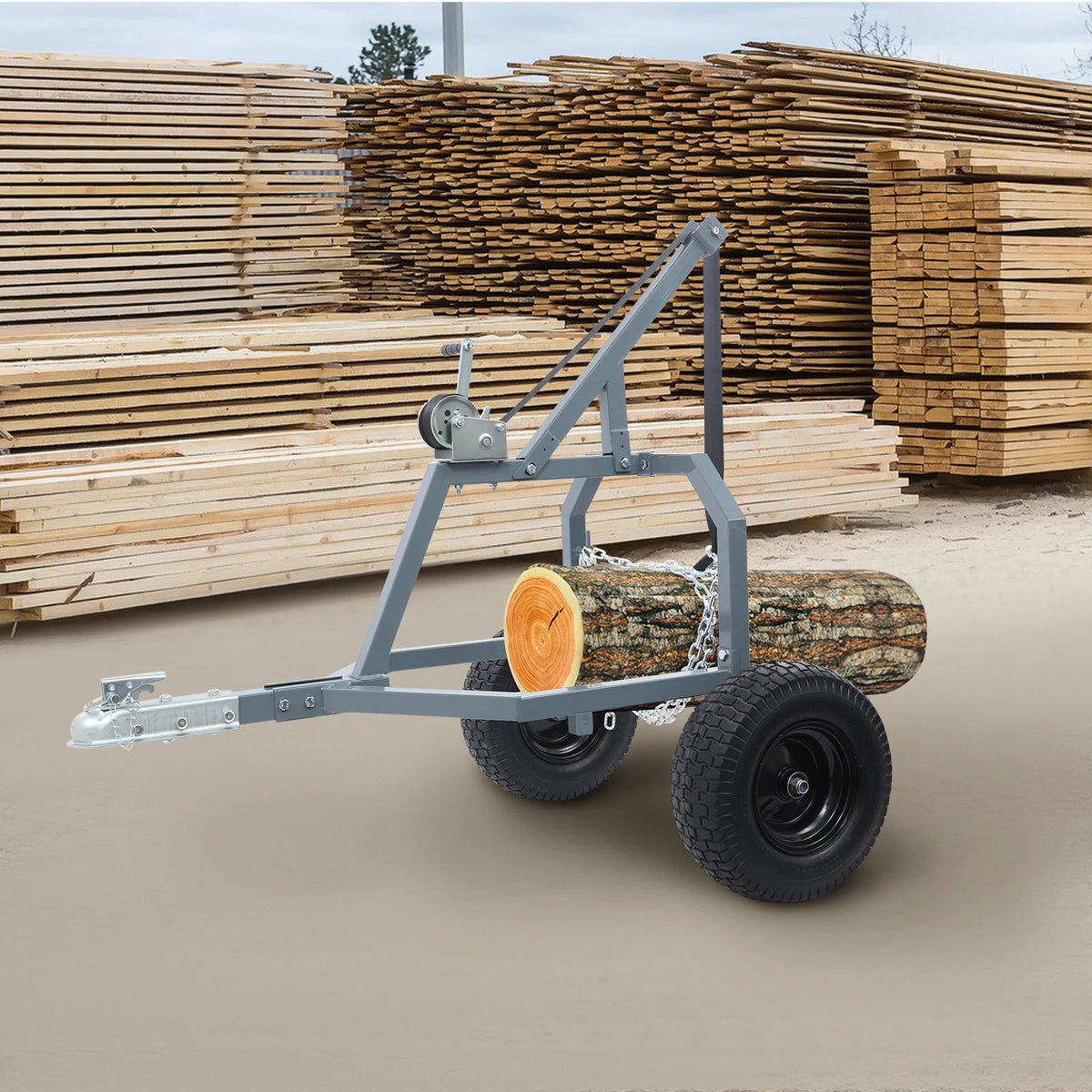 1600lbs Heavy-Duty Log Skidding Arch for ATV (Farm/Wood Transport)