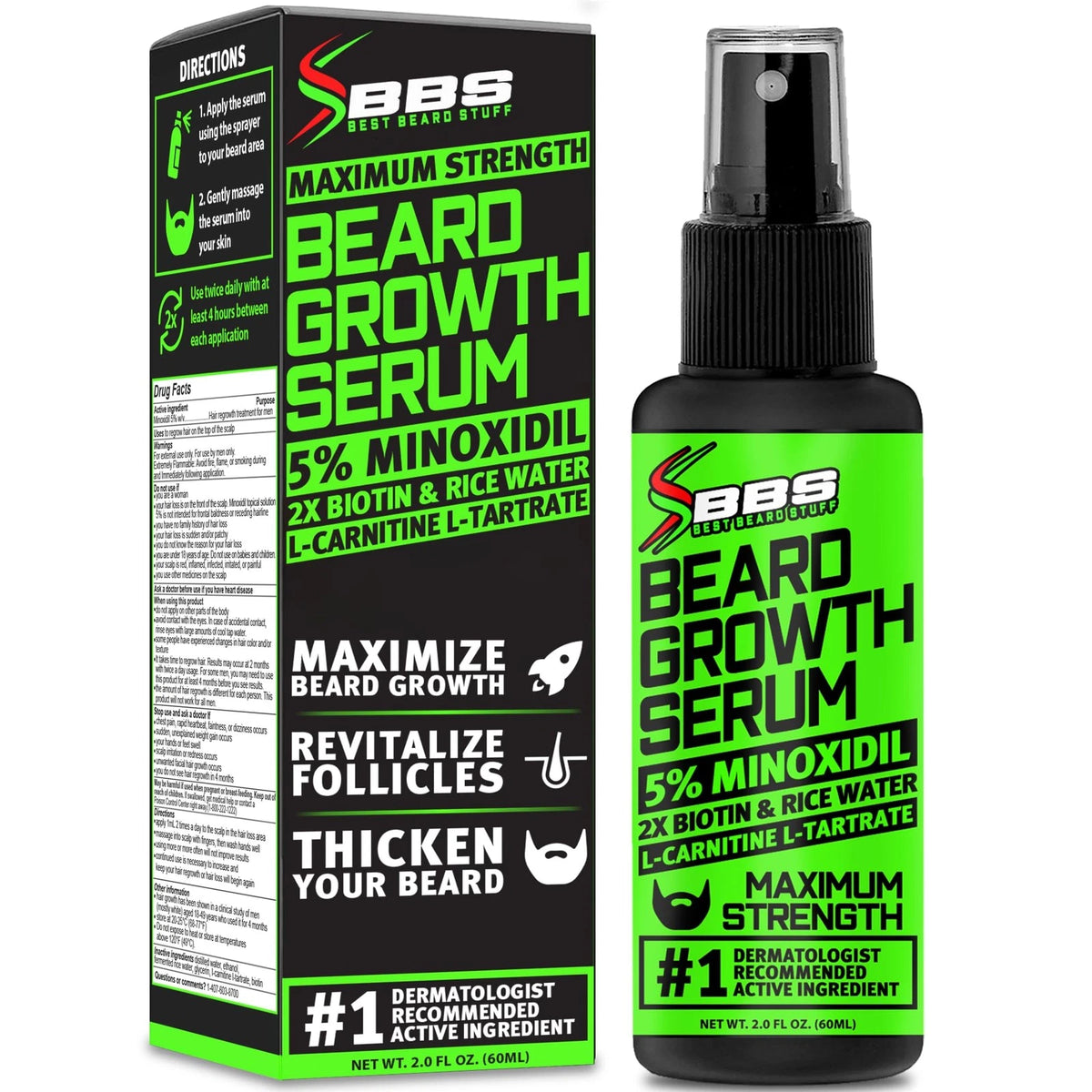 Minoxidil 5% Serum for Beard Growth (Pack of 1)