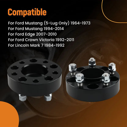 Set of 2 Hub Centric Wheel Spacers for Ford Mustang Crown Victoria (1994–2004) 5x114.3mm 1/2x20