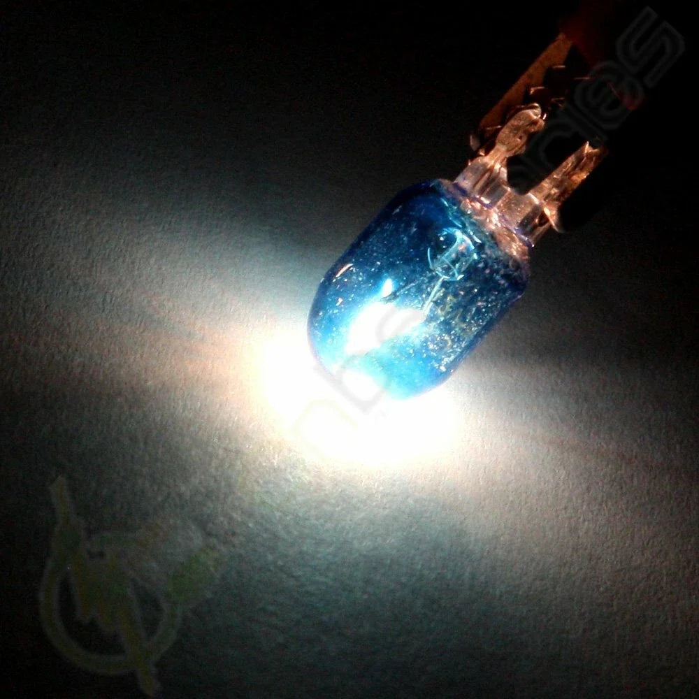 100Pcs T10 Blue Wedge Halogen Dash Light Bulbs W5W 194 168 158 for Cars