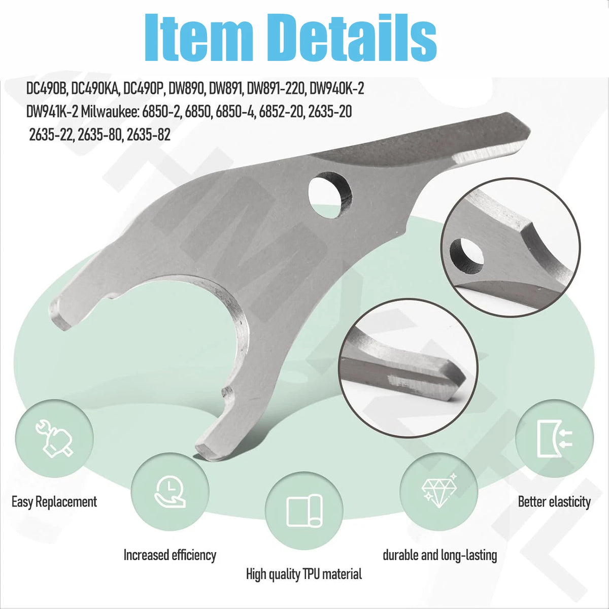 3 Blade Set Air Metal Shear Cutter for Steel Aluminium 18 Gauge