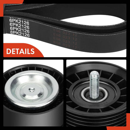 3X Serpentine Belt Drive Component Kit for Mercedes-Benz C450 AMG (2016–2019)