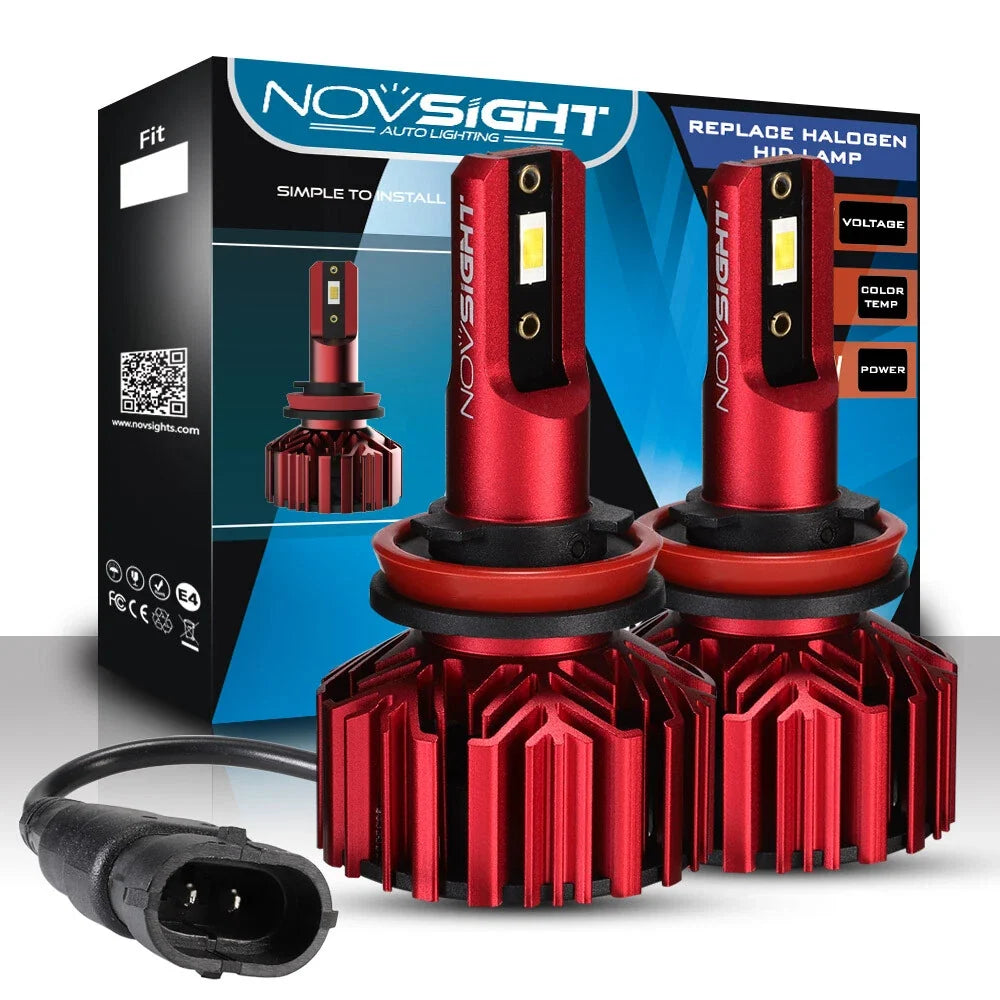 H11 LED Headlight Bulb Kit for NOVSIGHT (60W 20000LM 6000K)