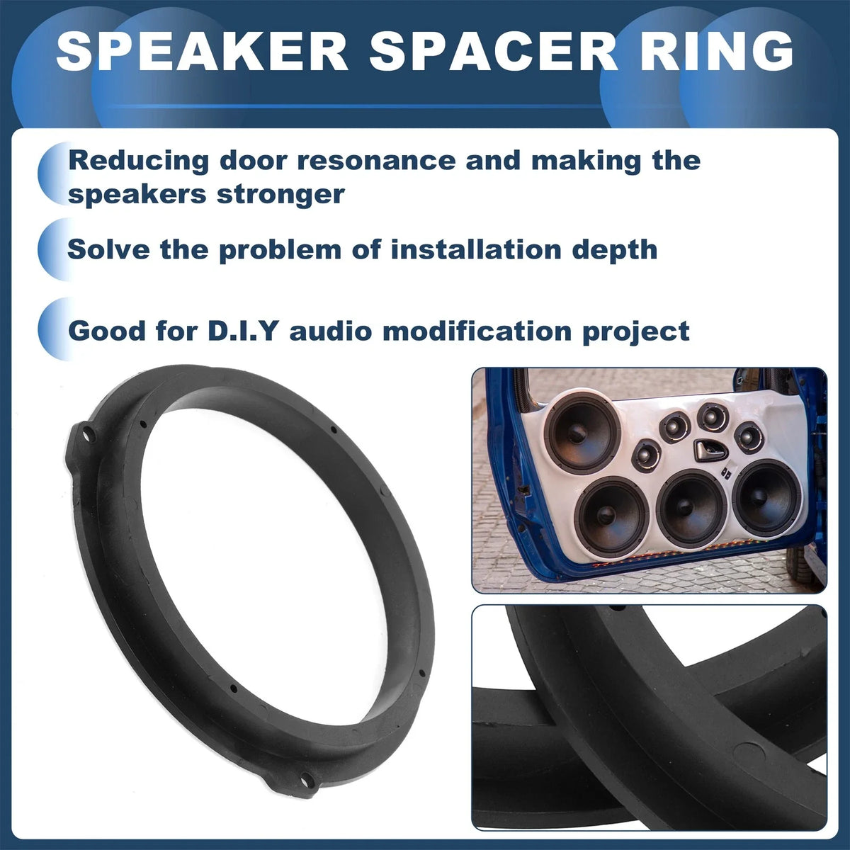 Set of 2 Speaker Spacer Rings for Ford Transit Custom (2012–2023)