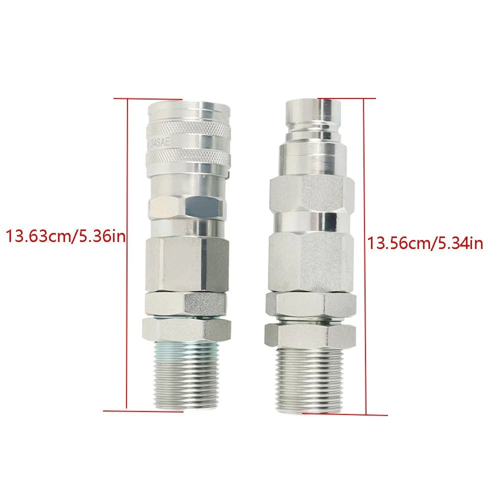 Hydraulic Quick-Connect Coupler for John Deere 35G 50C 260 325 CT332 (KV13884 AT312877)
