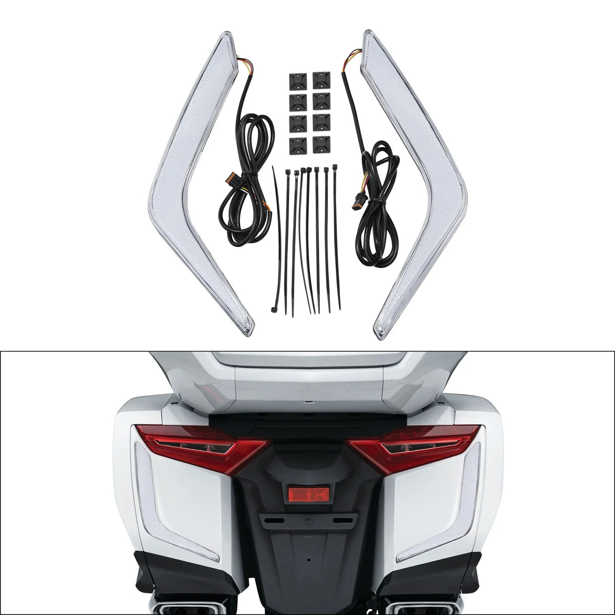 Rear Saddlebag Turn Brake Light Accents for Honda Goldwing 1800 (2018–2025)
