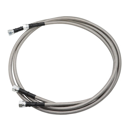 Set of 2 Braided Transmission Cooler Lines for TH350 TH400 4L60E 4L80E (1996+) OFK19-70-SS