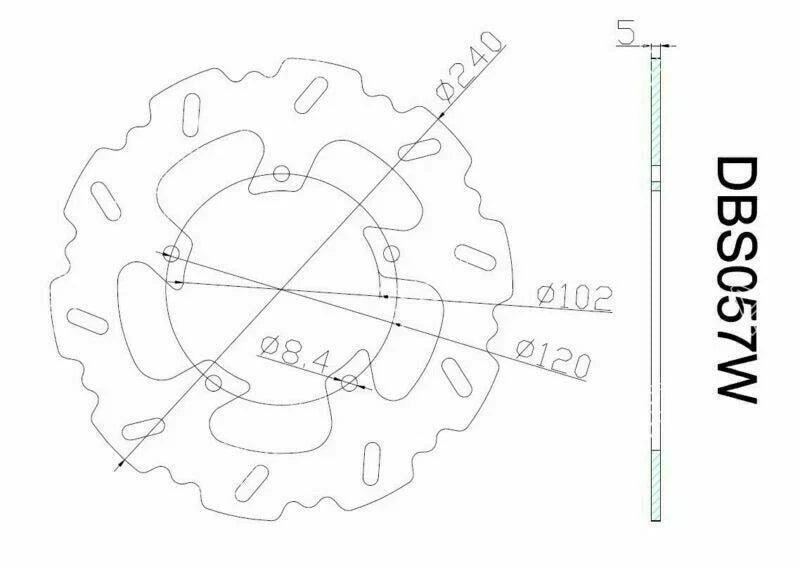 Rear Brake Rotor Disc for BMW G650X (2007–2009)