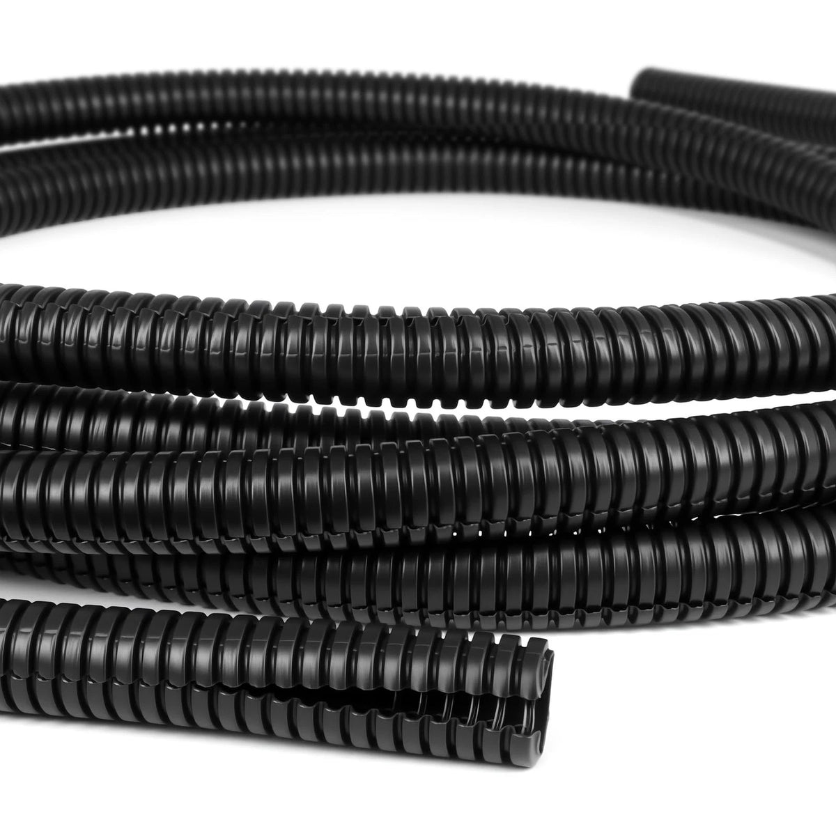 Split Wire Loom Tubing for Cord Protection (10ft, 25ft) - Black