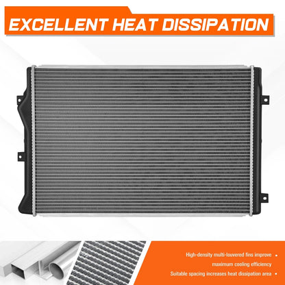 Aluminum Core Cooling Radiator for VW Beetle CC Eos GTI 2011–2017