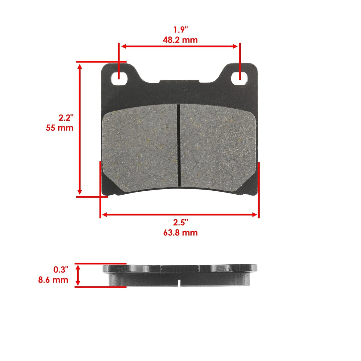 Front Rear Brake Pads for Yamaha YZF750R (1993–1998) HU4888MP212LR