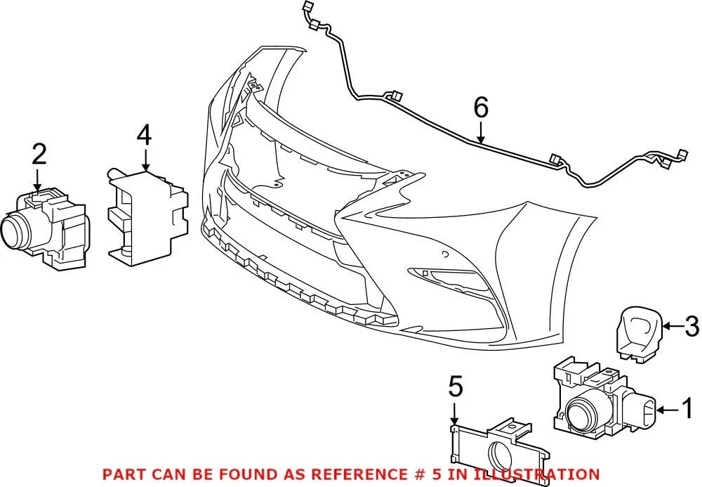 Front Corner Parking Sensor Housing Retainer for Lexus