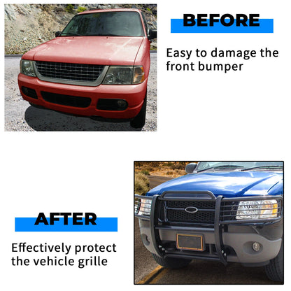 Black Brush Grille Guard for Ford Explorer (2002–2005) SMT10126