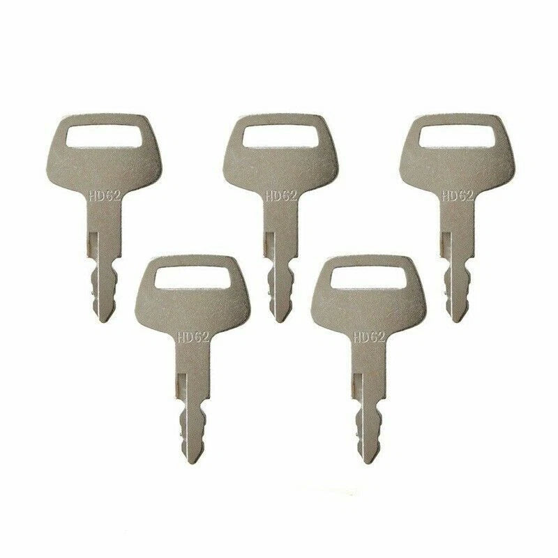 5pc HD62 Ignition Keys for Hyundai Excavator Dozer Skidsteer