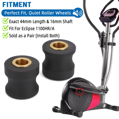 1 Pair Roller Wheels for Eclipse 1100HR/A Elliptical (1100HR)
