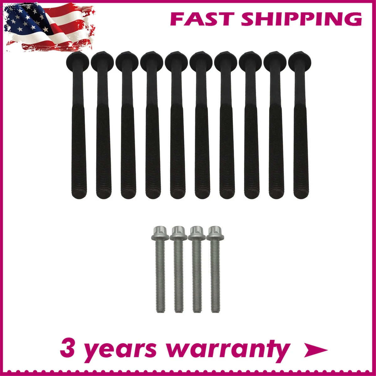 Head Bolts for GM Pontiac Saturn 2.0L 2.2L 2.4L (2000–2016) ES72196 GS33434