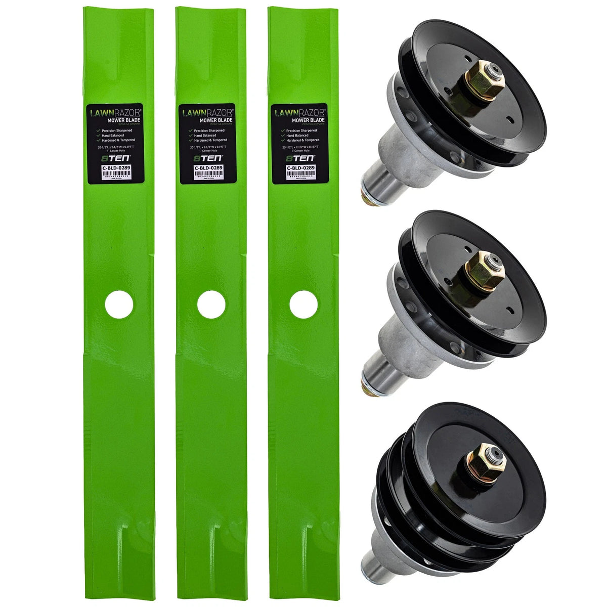 8TEN Blade Spindle Kit for Exmark Turf Tracer (103-6388, 103-9076)