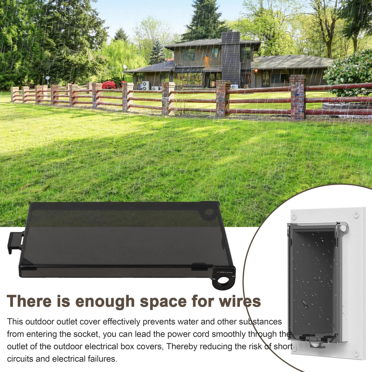 1-Gang Vertical Outdoor Outlet Cover for DBVC-1 (2-Pack)
