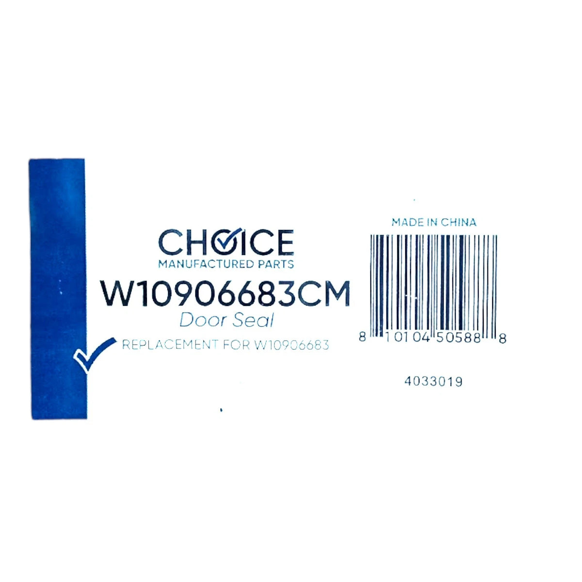 W10906683 Dryer Door Seal for Whirlpool with Adhesive