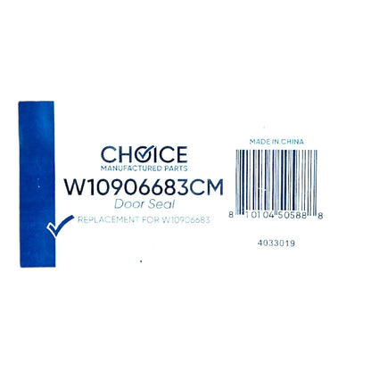 W10906683 Dryer Door Seal for Whirlpool with Adhesive