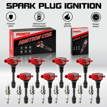 8X Ignition Coil & Spark Plug for Nissan Armada Titan Infiniti 5.6L (2004–2007) UF510