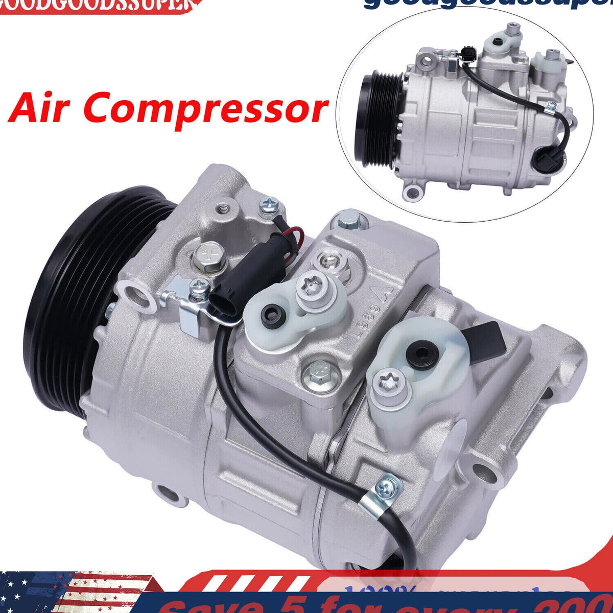 A/C Compressor & Clutch for Mercedes-Benz GL/ML/R320 350 2000–2012 (6512217, 6512461, CO 10807JC)